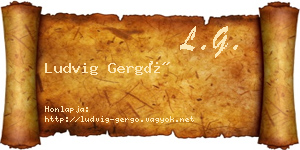 Ludvig Gergő névjegykártya
