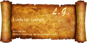 Ludvig Gergő névjegykártya